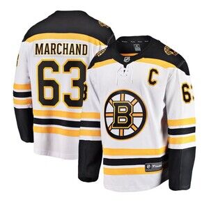Size L Fanatics Brad Marchand White Boston Bruins Away Premier Breakaway Player